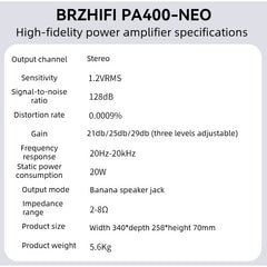 BRZHIF Digital Amplifier PA400 NEO Power Amplifier – Reference to the Dutch 1ET400A