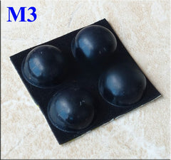 3M Self-Adhesive Rubber Bumper Feet – Spherical, Shock-Absorbing, 16x8mm,16 pieces