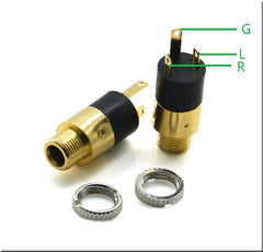 3.5MM panel mounted earphone socket, panel mounted socket, earphone jack DIY audio socket