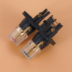 2-Position Gold-Plated Bent-Angle Binding Posts – Crystal Style Speaker/Amp Banana Sockets for External Wiring