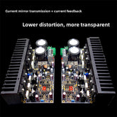 M8 current mirror transmission type high-speed and low-distortion HIFI-level high-power power amplifier board, the sound quality is transparent and delicate