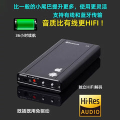 WL06 mobile phone wireless Bluetooth 5.2 portable headset, USB high definition HiFi decoder, DAC ultra small tail