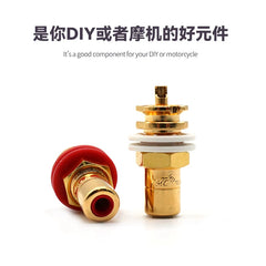 USA CMC 816u 24K Gold-Plated Oxygen-Free Copper RCA Socket – Price per Piece, CMC816 Phono Jack