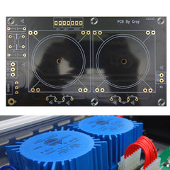 Dual E-Core Transformer Power Supply Board – Gold-Plated PCB with EMI Filtering