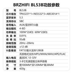 Home digital amplifier, BL53B portable high fidelity, TPA3221 chip, Bluetooth 5.3