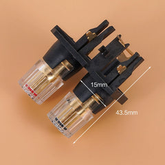 2-Position Gold-Plated Bent-Angle Binding Posts – Crystal Style Speaker/Amp Banana Sockets for External Wiring
