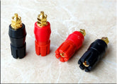 Binding Posts / Terminals – High-Quality Red & Black 2-Position Amplifier Chassis Binding Posts