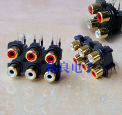 4 / 6-Position Gold-Plated RCA Signal Input Jacks (4-Position Also Available) – RCA Audio Socket AV2-8.4