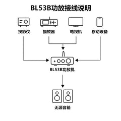 Home digital amplifier, BL53B portable high fidelity, TPA3221 chip, Bluetooth 5.3