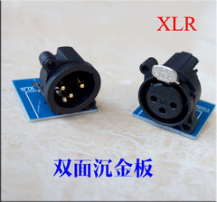 XLR balanced input, Canon female/male seat, adapter board, adapter board circuit board PCB (without socket)