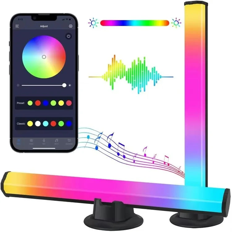RGB IC light strip, music rhythm light, TV ambient backlight, intelligent LED light strip