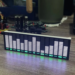 LED Audio Spectrum Display, Voice-Activated Ambient Light, Music Spectrum LED for Gaming Room, Car Audio Sync Light‌