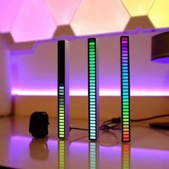 RGB sound pickup rhythm light, rechargeable, sound-controlled LED, music synchronized light, car sound pickup light, rhythm light