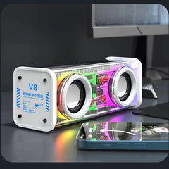Heavy Bass Mecha Portable Desktop Bluetooth Speaker | 5W, RGB LED Lights