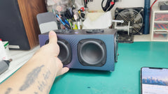 Industrial Style Cracked Texture Mini Speaker, 3-Driver 3-Way Portable HiFi
