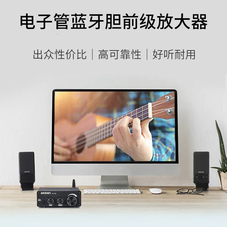 Tube Bile Pre-Stage VOL-65E Home Preamplifier Headset Amplifier Bluetooth 5.0