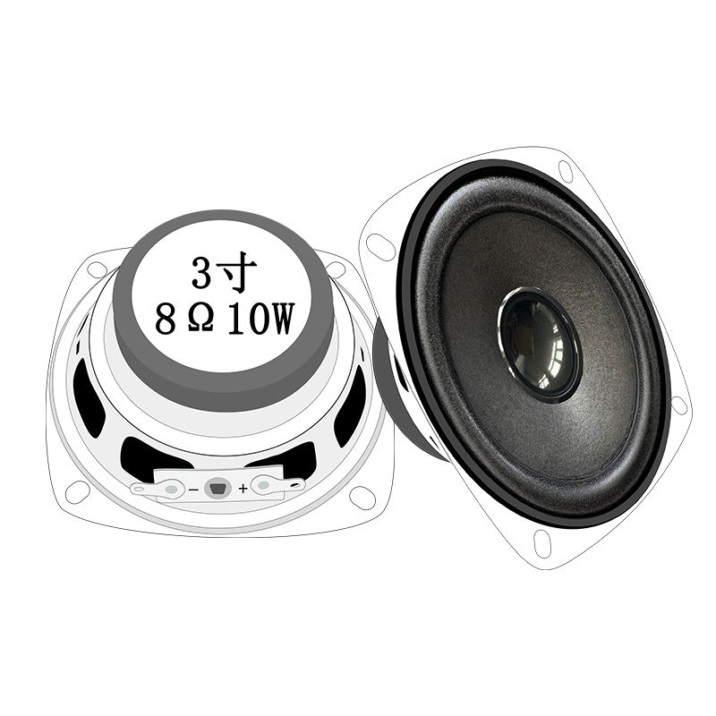 source square spot 3 inches 8 ohms 10W external magnetic bubble edge multimedia bass amplifier speaker