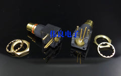 Gold-Plated RCA 90° Right-Angle PCB Socket – Digital Coaxial Input/Output for CD Transport / DAC / Decoder