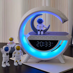 Multifunctional Bluetooth speaker, creative night light, colorful alarm clock, smart desktop wireless charging speaker