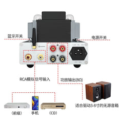 Single-ended Class A Vacuum Tube Pure Bile Power Amplifier, HiFi Bluetooth