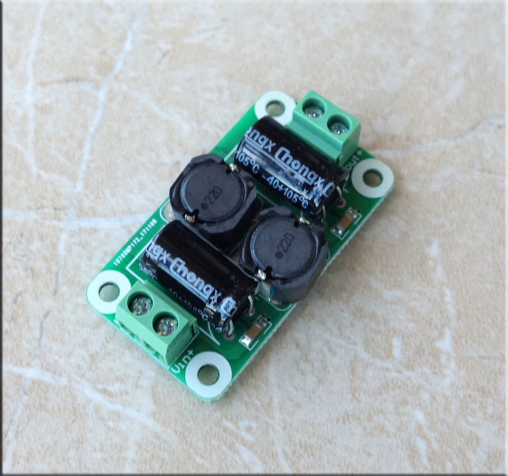 DC Power Filter Board – EMI Suppression for Digital Amplifiers & Automotive Power Systems