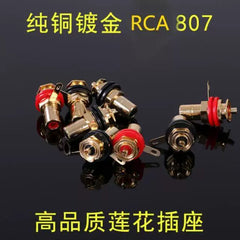 Gold-Plated Oxygen-Free Copper CMC 807 RCA Phono Socket, Made in Taiwan – Direct Replace for CMC 816