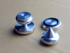 24mm Height Aluminum Speaker Anti-Vibration Spikes with Rubber Ring Damping – Complete Set (Top & Bottom)