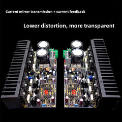 M8 current mirror transmission type high-speed and low-distortion HIFI-level high-power power amplifier board, the sound quality is transparent and delicate