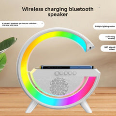 Multifunctional Bluetooth speaker, creative night light, colorful alarm clock, smart desktop wireless charging speaker