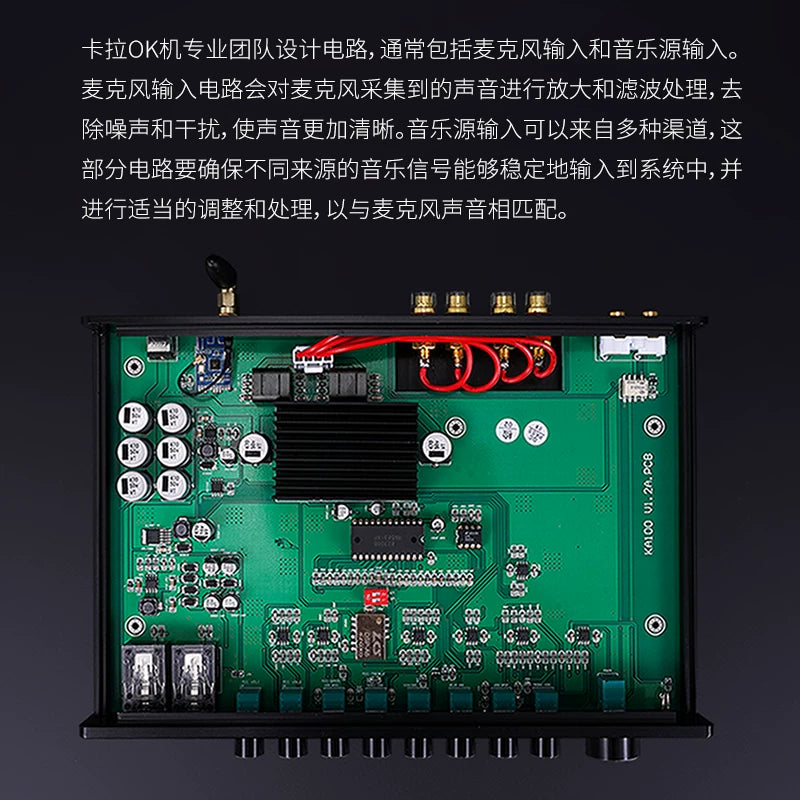 KA100 professional high-power, household karaoke amplifier, anti-howling, vocal Liyin adjustment