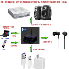 Q6 True Lossless HiFi Qualcomm Bluetooth 5.4 receiver, DAC ES9018 independent decoding, LDAC