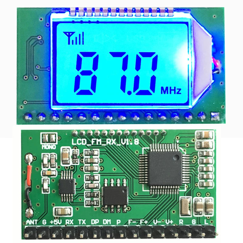High-Fidelity Quartz Phase-Locked Loop FM Stereo Digital Tuner Board Module
