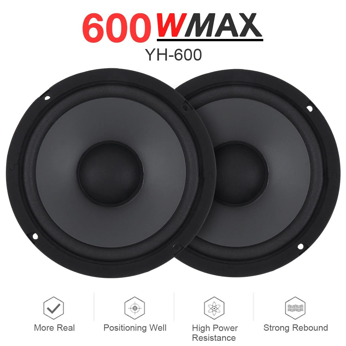 Factory Direct 6.5" Car Audio Full Range Subwoofer Speaker – 600W, Ideal for Car Modification