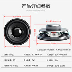 2 inch 50mm round 8 Euro 3W rubber edge NdFeB internal magnetic full range speaker small speaker speaker