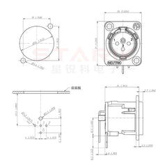 纽崔克6.35耳机插座（6.5MM)