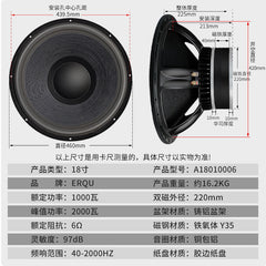18 inch heavy bass high power home karaoke home KTV cinema Karaoke audio speaker speaker