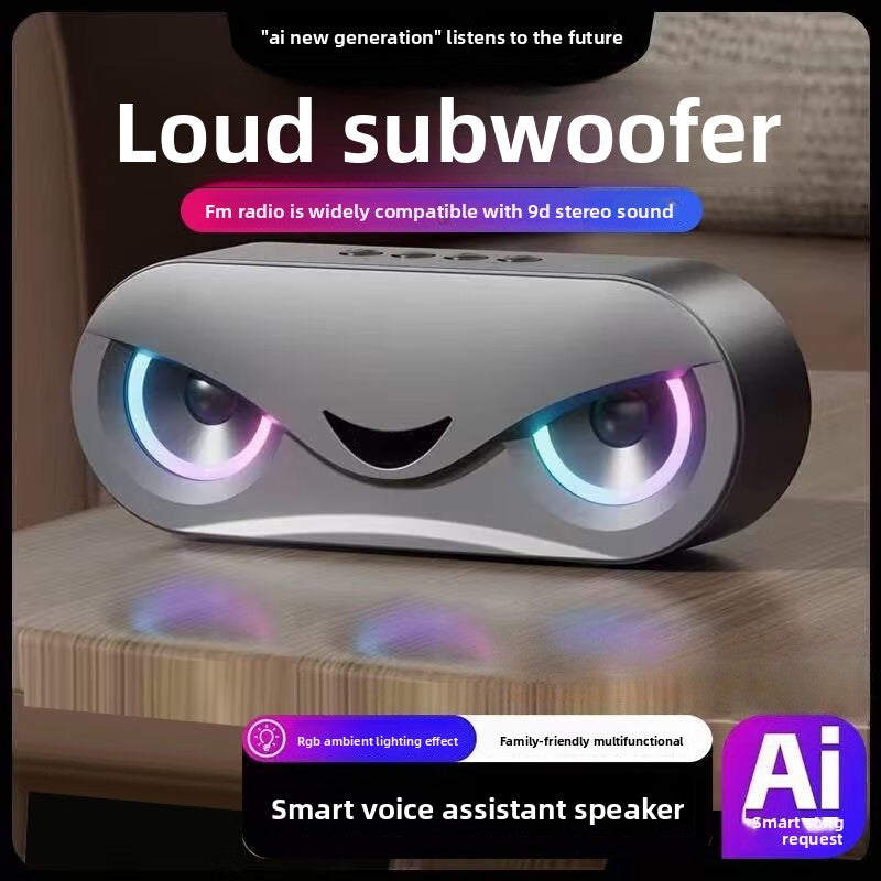 New smart wireless bluetooth speaker, dual speakers, large volume and high sound quality subwoofer portable speaker