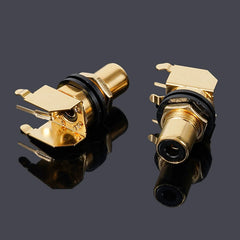 Non-Magnetic Alloy RCA Phono Socket – PCB Solder Mount for AV/Amp/Speaker Terminal Boards