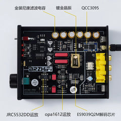 Bluetooth receiver, BTC60-PRO decoder, ES9039 Bluetooth 6.2 LDAC