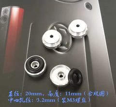 20mm / 30mm / 39mm Diameter Aluminum Anti-Vibration Feet with Rubber Ring – Shock-Absorbing Equipment Feet