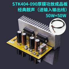 Genuine STK404-090 thick-film 50W×2 finished amplifier board – audiophile-grade stereo