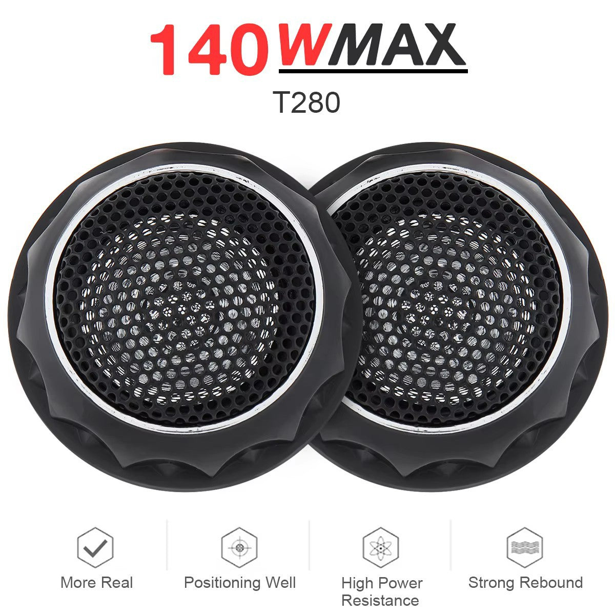 TS-T280 Car Tweeter for Subwoofer Upgrade – Factory Wholesale, Matching High-Pitch Horn for Vehicle Audio