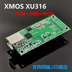 XMOS XU316 USB Audio Interface – DSD & MQA Support, Amanero Sub-Card, 4-Layer PCB