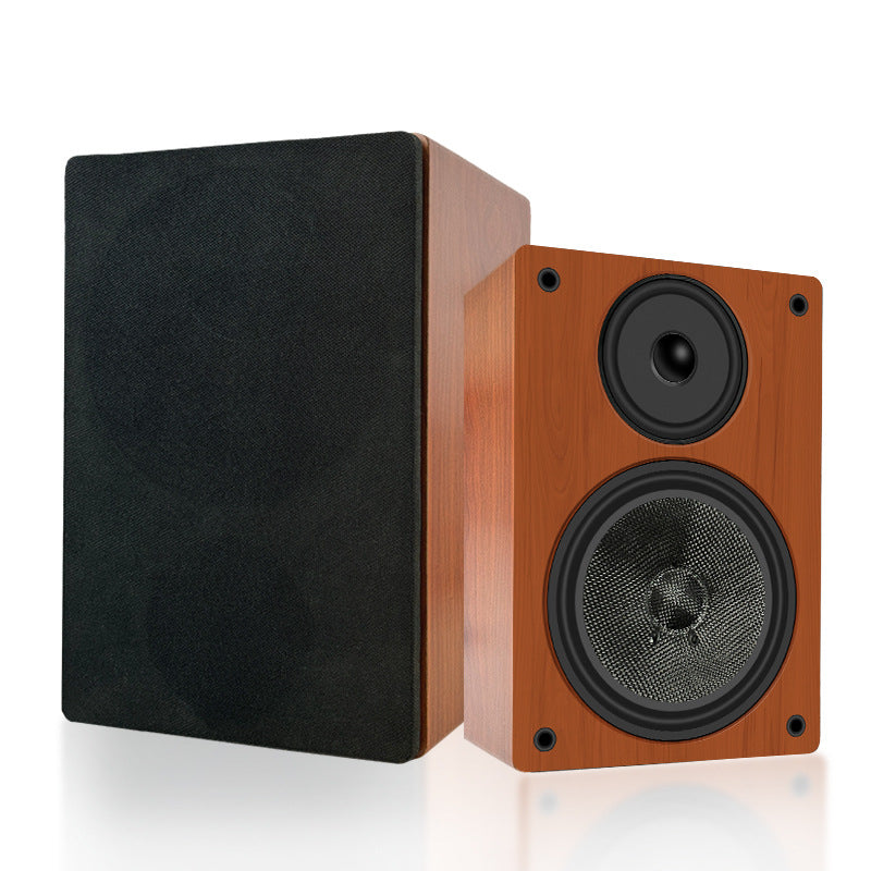computer audio desktop home wired high-quality speakers wooden subwoofer multimedia desktop speakers