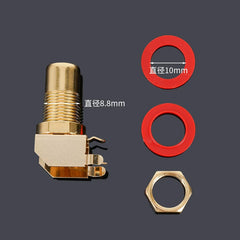 Non-Magnetic Alloy RCA Phono Socket – PCB Solder Mount for AV/Amp/Speaker Terminal Boards