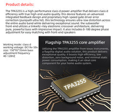 BRZHIFI   TPA3255 600W High Power Digital Subwoofer Amplifier Board – Finished, Adjustable Low-Frequency Response