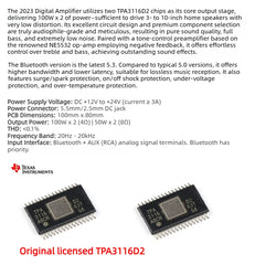 BL53A-TPA3116 | 2.0 Channel Digital Amplifier Board | Home-Use 100W x 2 with Premium Red Ring Inductors | Bluetooth 5.3