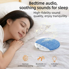 Sleep sound device, Bluetooth speaker, and noise-free speaker for scheduled sleep, placed beside, on, and under the pillow