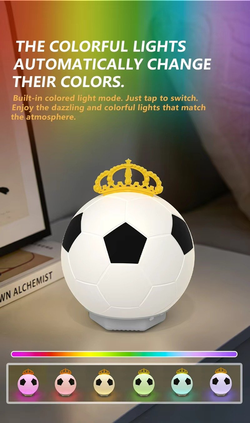 touch controlled football night light bluetooth speaker