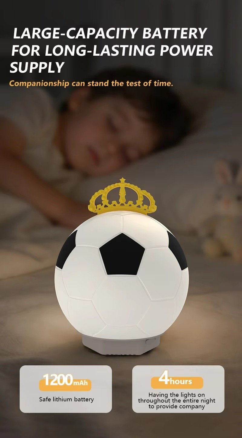 touch controlled football night light bluetooth speaker